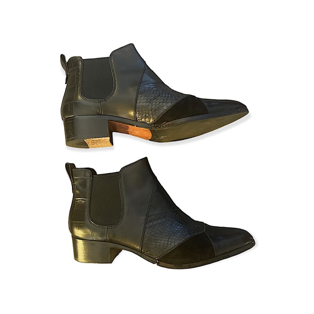 Coach ankle Chelsea boot size 10 black mixed leather